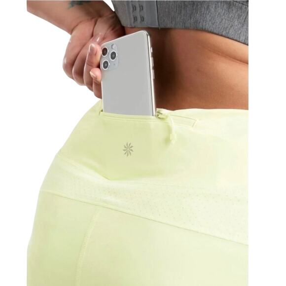 Athleta NWT Run With It 4.5" Shorts Size 1X Running Shorts Tequila Green Stretch - Picture 3 of 13
